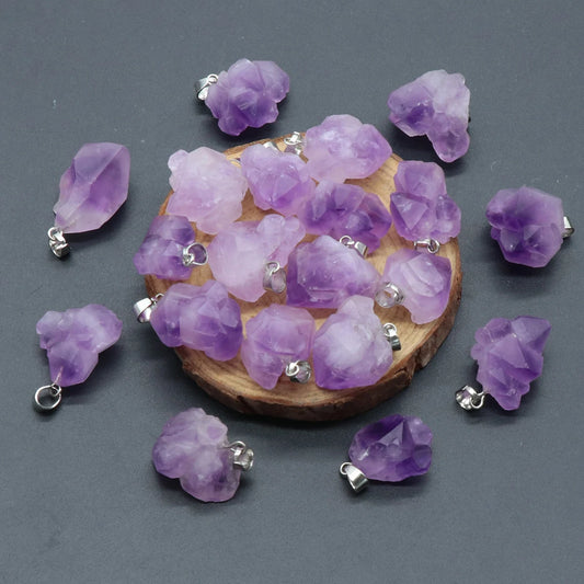 Natural Amethysts Stone Pendants